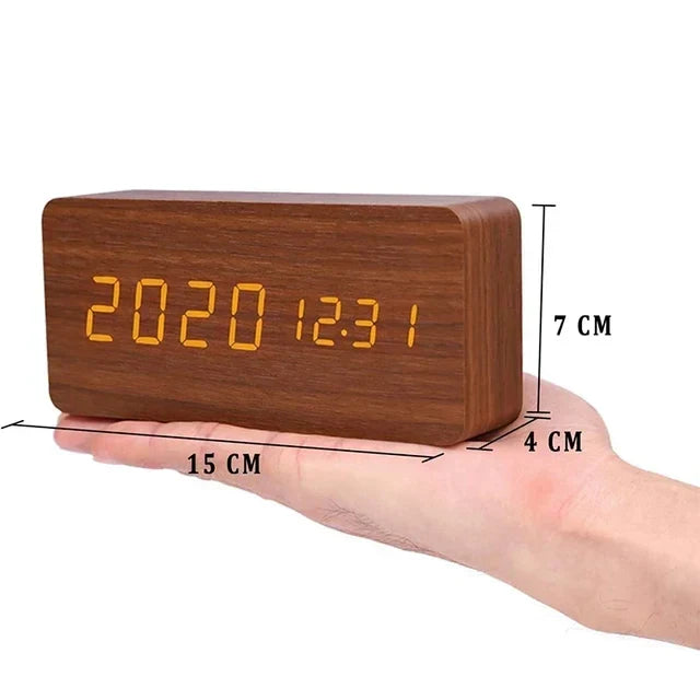 LED Digital Alarm Clock with Voice Control & Temperature Display | Modern Design for Stylish Wake-Up 11