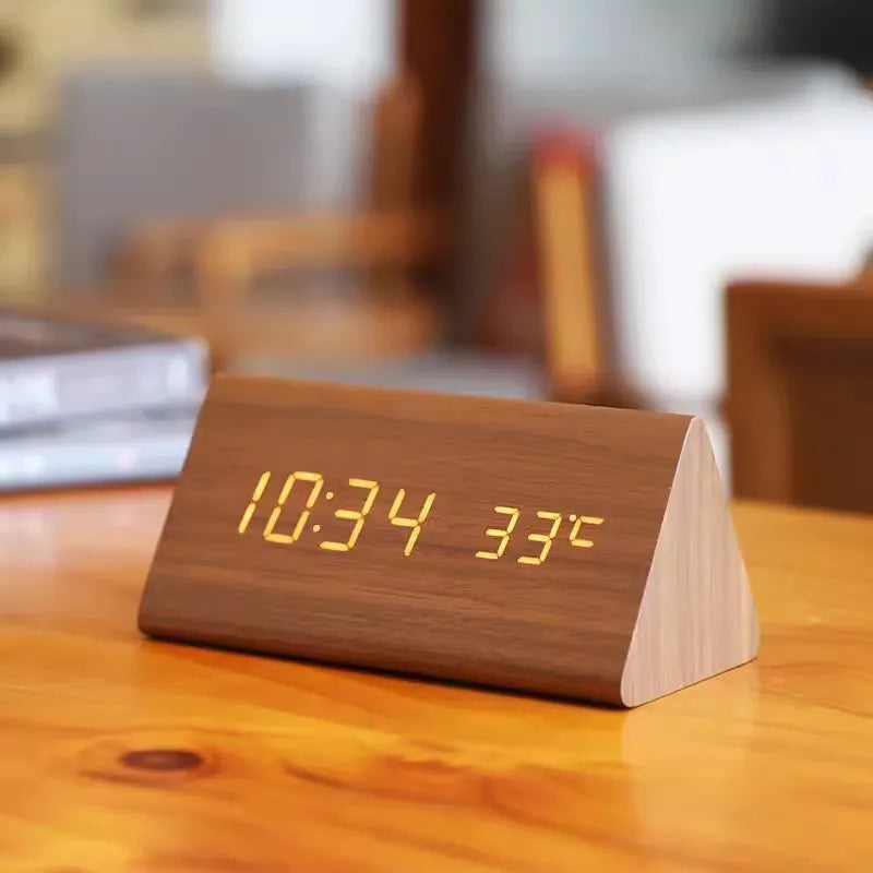 LED Digital Alarm Clock with Voice Control & Temperature Display | Modern Design for Stylish Wake-Up 2