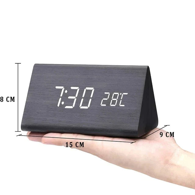 LED Digital Alarm Clock with Voice Control & Temperature Display | Modern Design for Stylish Wake-Up 3