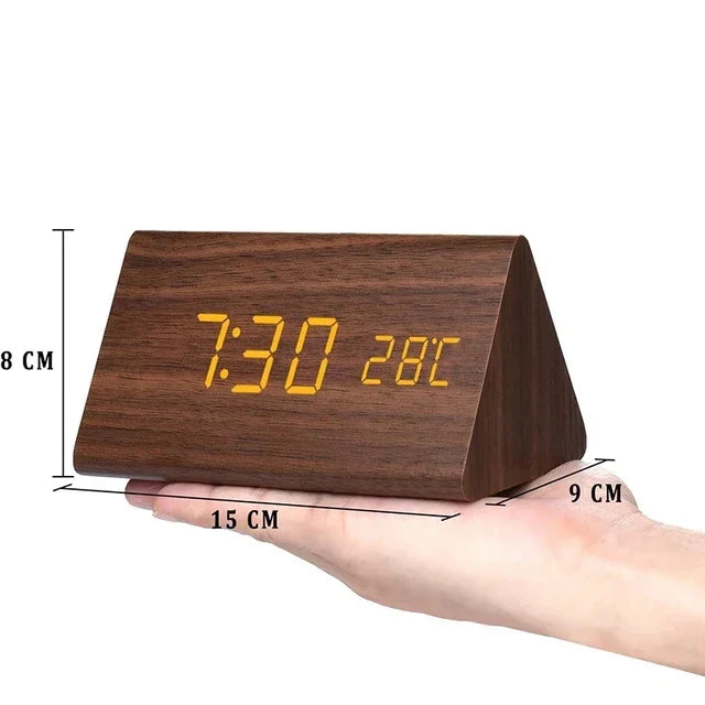 LED Digital Alarm Clock with Voice Control & Temperature Display | Modern Design for Stylish Wake-Up 4
