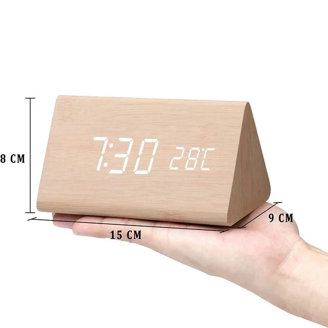 LED Digital Alarm Clock with Voice Control & Temperature Display | Modern Design for Stylish Wake-Up 6