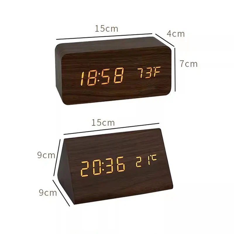 LED Digital Alarm Clock with Voice Control & Temperature Display | Modern Design for Stylish Wake-Up 7