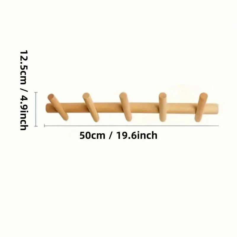 Maeve Collection | Wall Mounted Coat Rack with 4 or 5 Pegs | Scandinavian Design for Stylish Organization 4