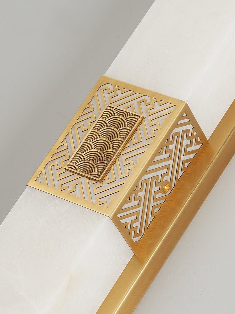 MarbleGlow | Luxurious Elegant Brass and Marble Wall Light Fixture 7
