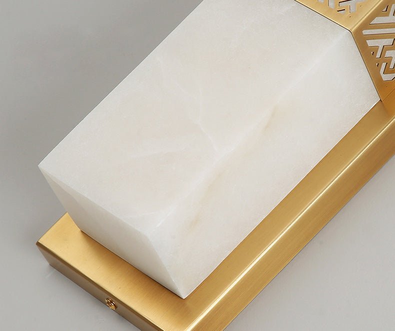 MarbleGlow | Luxurious Elegant Brass and Marble Wall Light Fixture 8