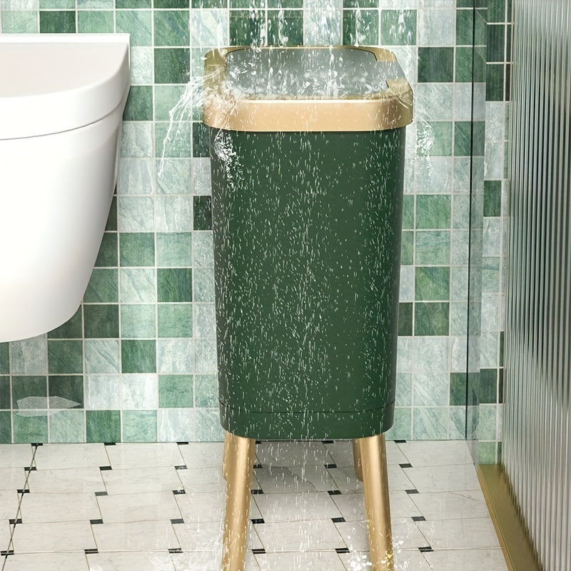 Modern Odour-Sealing Kitchen Trash Can | 15L Slim Waste Bin with Elevated Legs for Stylish Home Décor 5