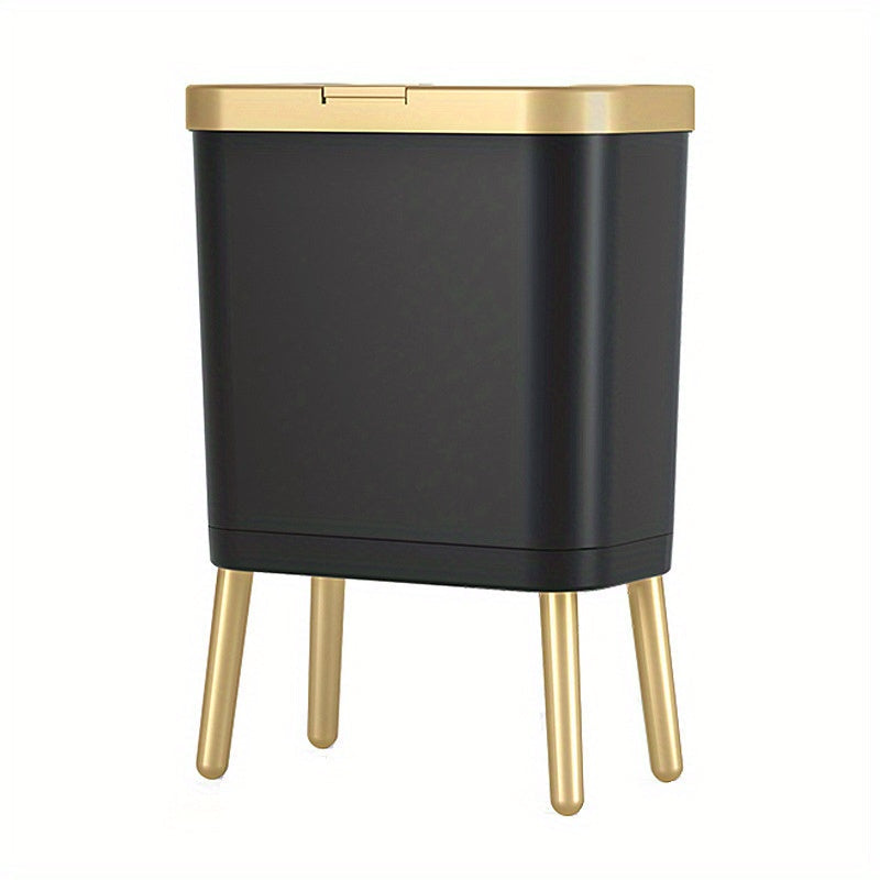Modern Odour-Sealing Kitchen Trash Can | 15L Slim Waste Bin with Elevated Legs for Stylish Home Décor 6