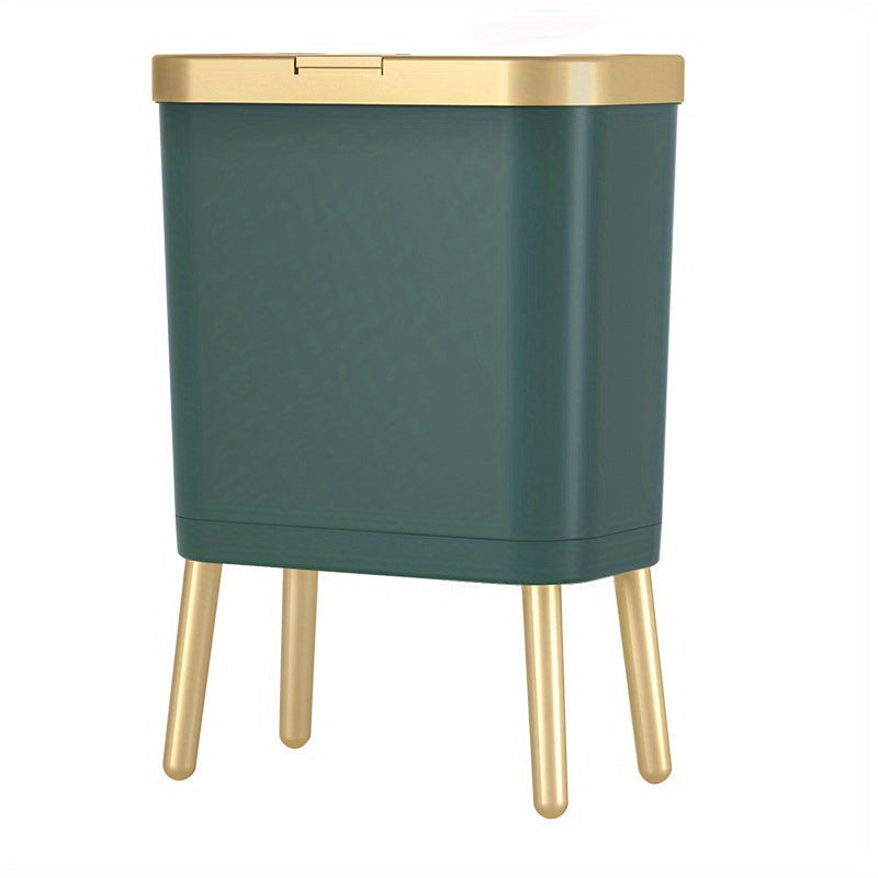 Modern Odour-Sealing Kitchen Trash Can | 15L Slim Waste Bin with Elevated Legs for Stylish Home Décor 7