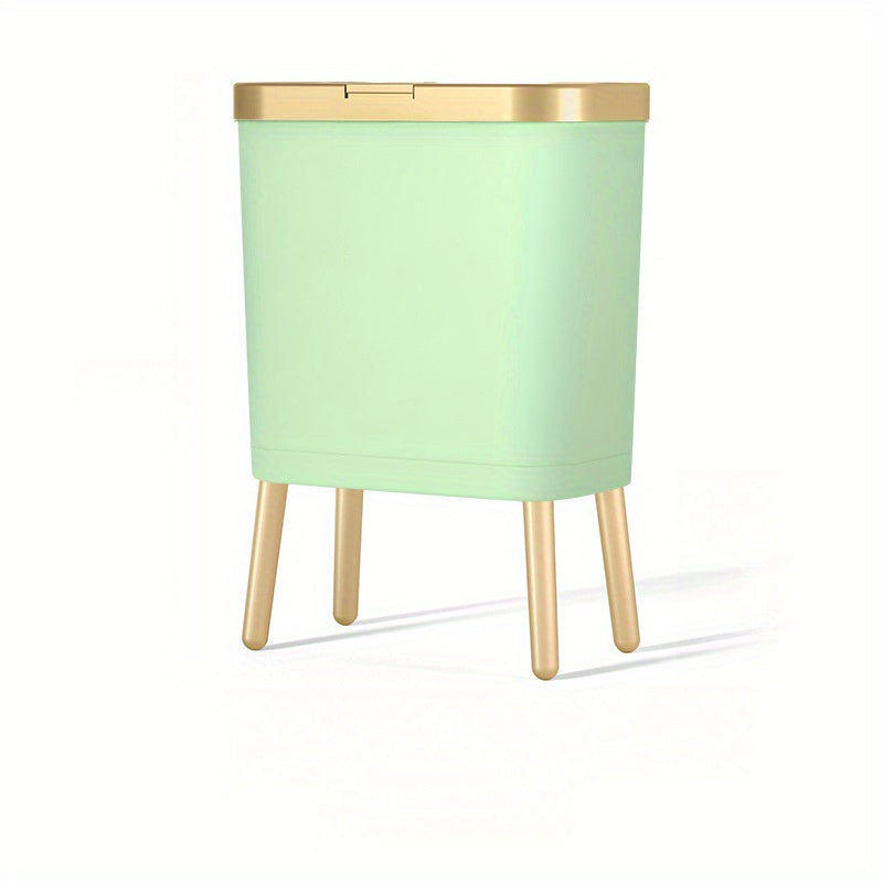 Modern Odour-Sealing Kitchen Trash Can | 15L Slim Waste Bin with Elevated Legs for Stylish Home Décor 8