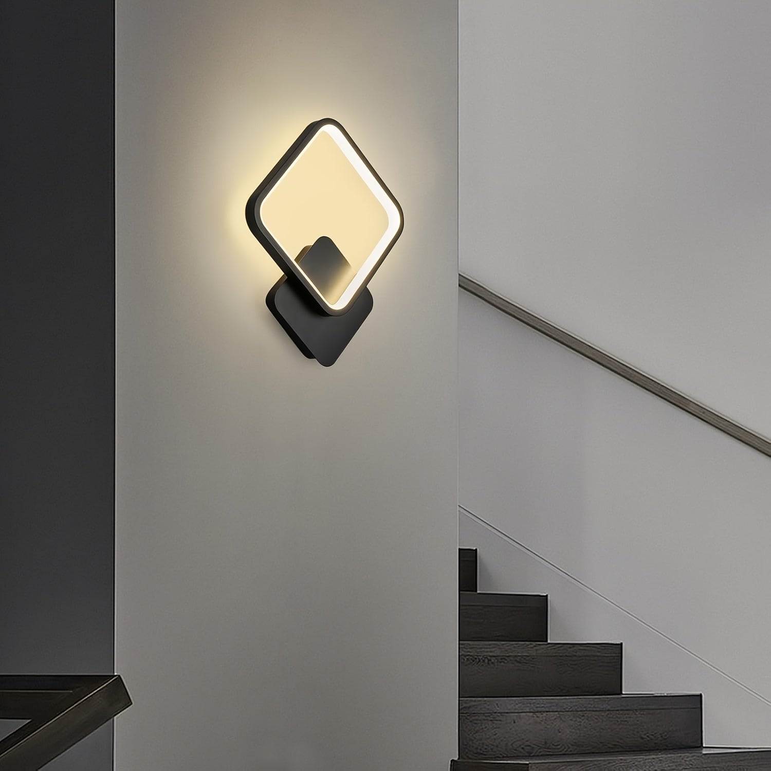 Modern Square | Wall Lamp with Three-Tone Dimming | Sleek Design for Ambient Lighting 3