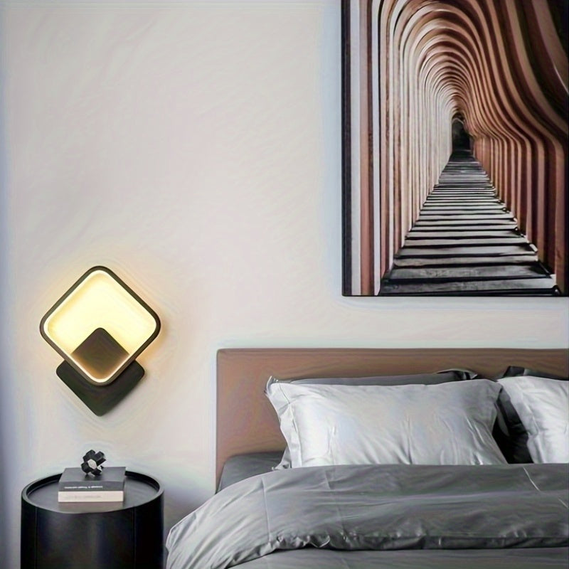 Modern Square | Wall Lamp with Three-Tone Dimming | Sleek Design for Ambient Lighting 5