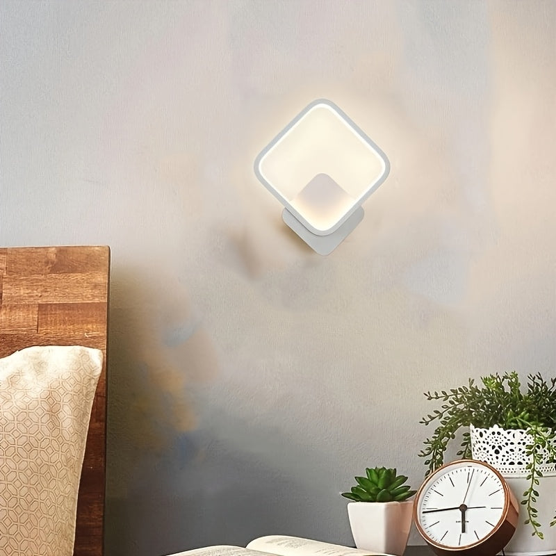 Modern Square | Wall Lamp with Three-Tone Dimming | Sleek Design for Ambient Lighting 6