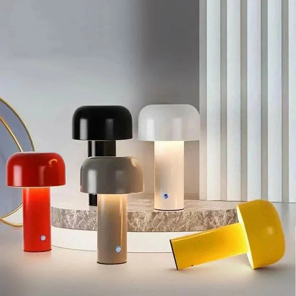 MushroomGlow | Charming Portable Battery Operated Table Lamp with USB Charging 2
