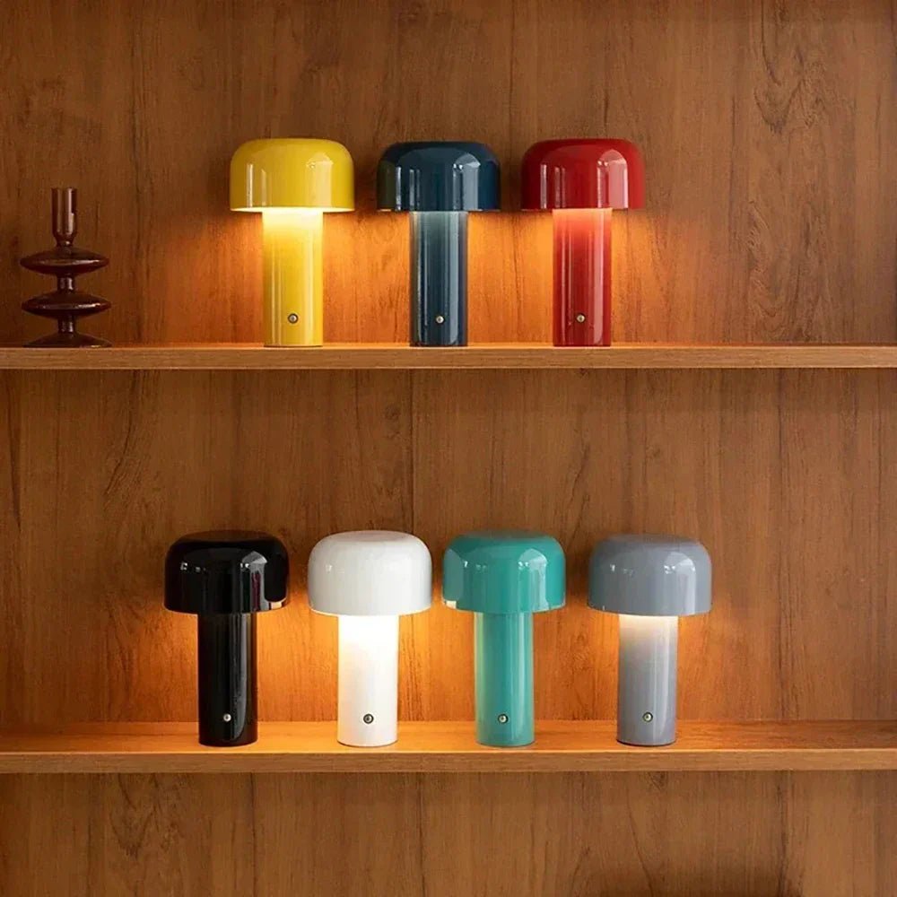 MushroomGlow | Charming Portable Battery Operated Table Lamp with USB Charging 3