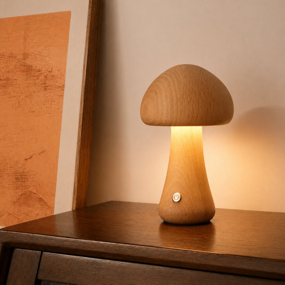 MushroomGlow | Eco-Friendly Portable Cordless Bedside Table Lamp 1