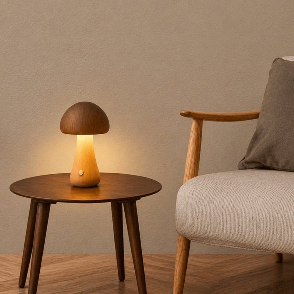 MushroomGlow | Eco-Friendly Portable Cordless Bedside Table Lamp 3