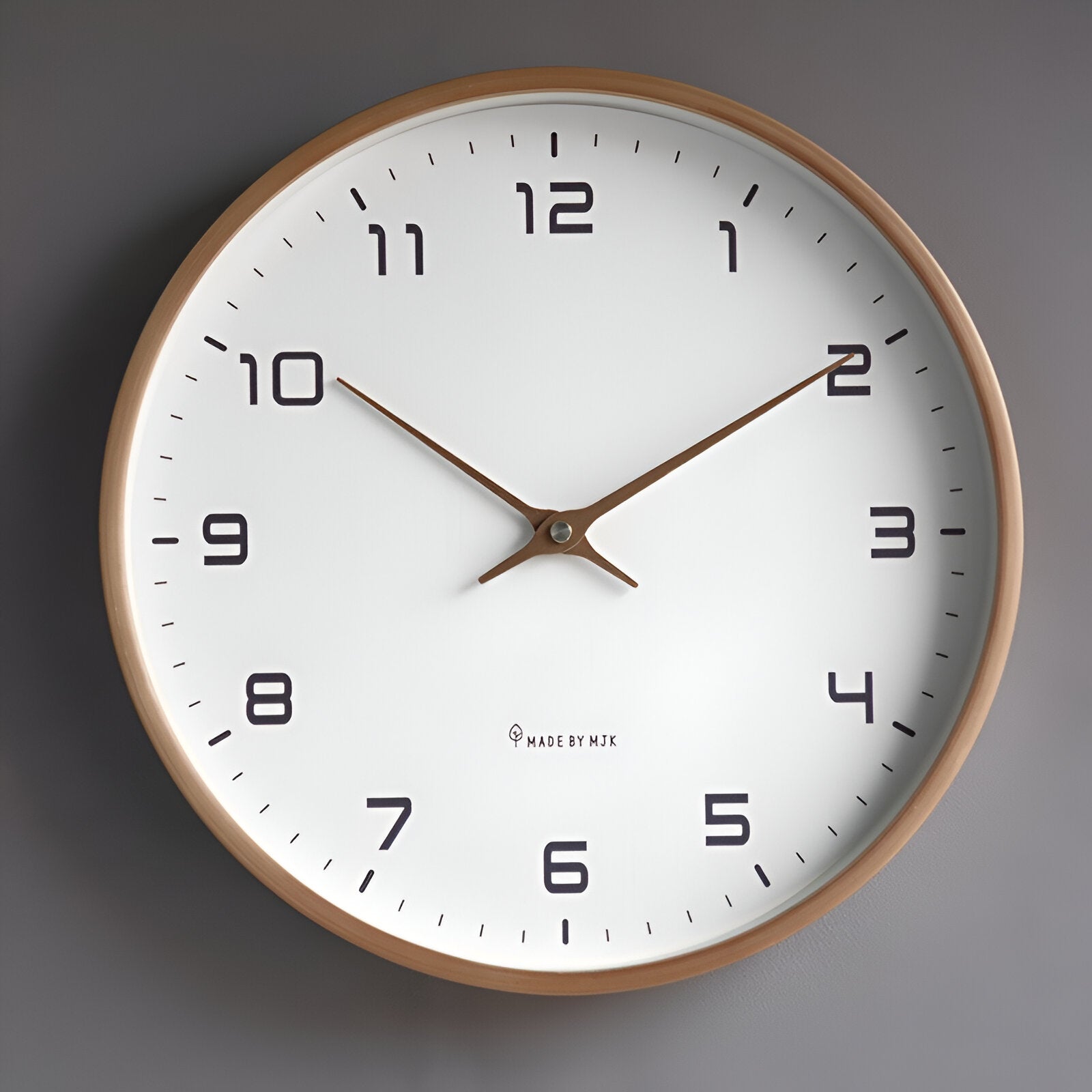 Nordic Collection | Modern Wall Clock with Silent Quartz Movement | Minimalist Wood Frame for Elegant Home Decor 0