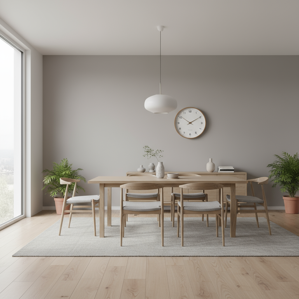 Nordic Collection | Modern Wall Clock with Silent Quartz Movement | Minimalist Wood Frame for Elegant Home Decor 2