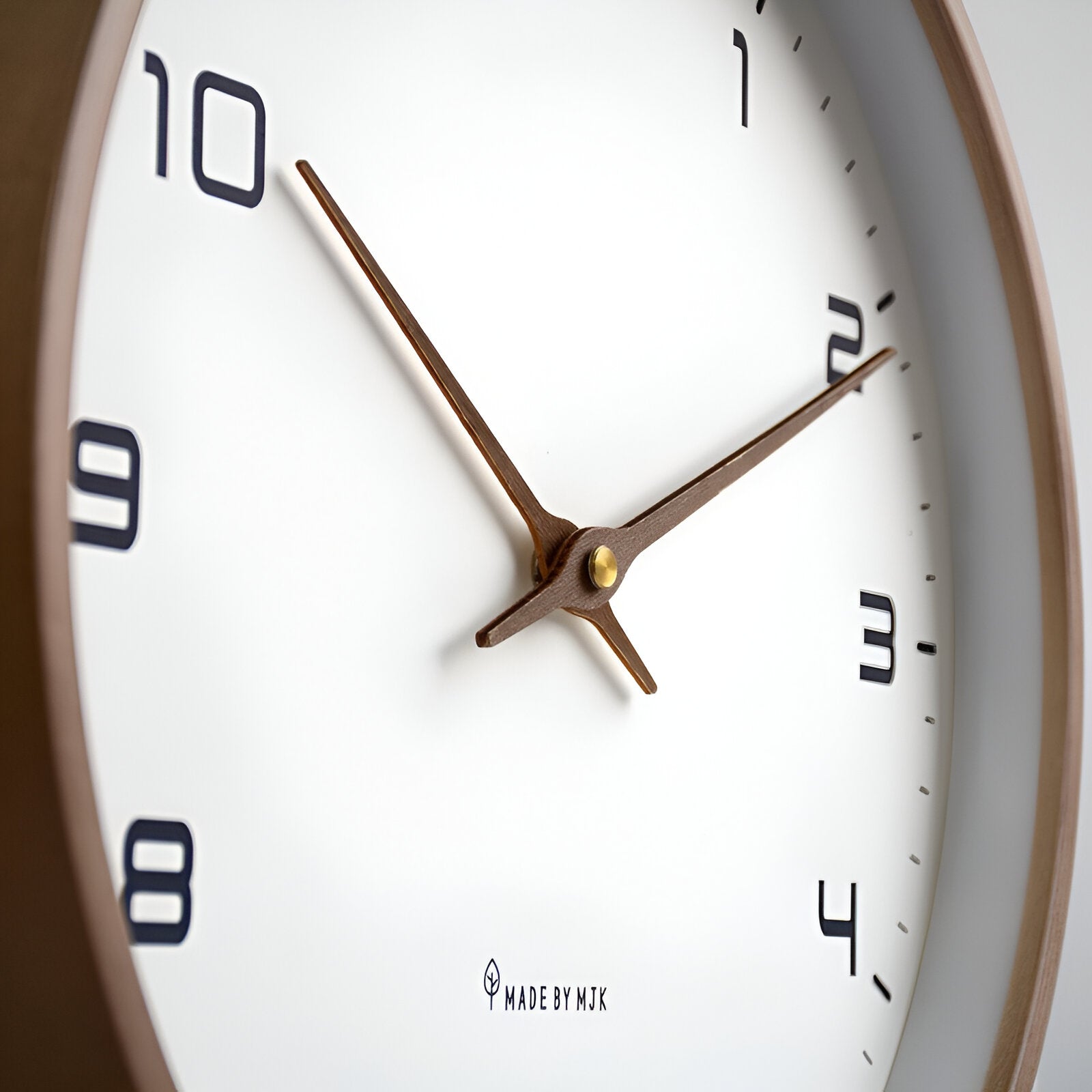 Nordic Collection | Modern Wall Clock with Silent Quartz Movement | Minimalist Wood Frame for Elegant Home Decor 4
