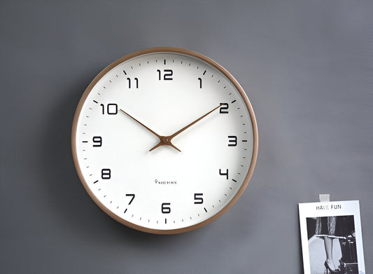 Nordic Collection | Modern Wall Clock with Silent Quartz Movement | Minimalist Wood Frame for Elegant Home Decor 6