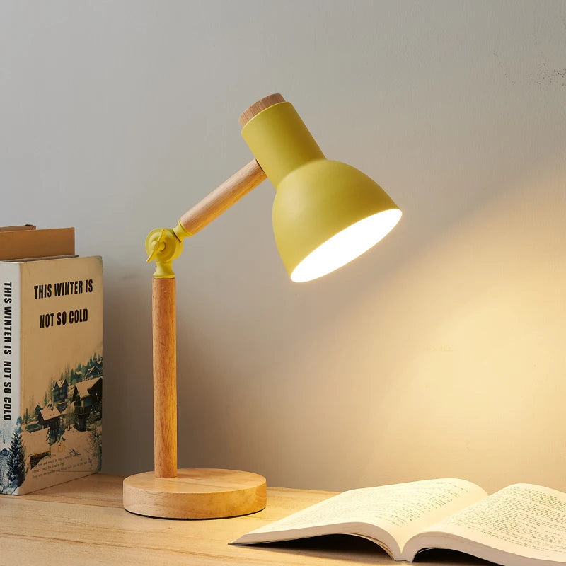 Nordic Collection | Wooden Desk Lamp with Adjustable Head & Eye-Friendly Light | Modern Table Lamp for Study and Relaxation 3