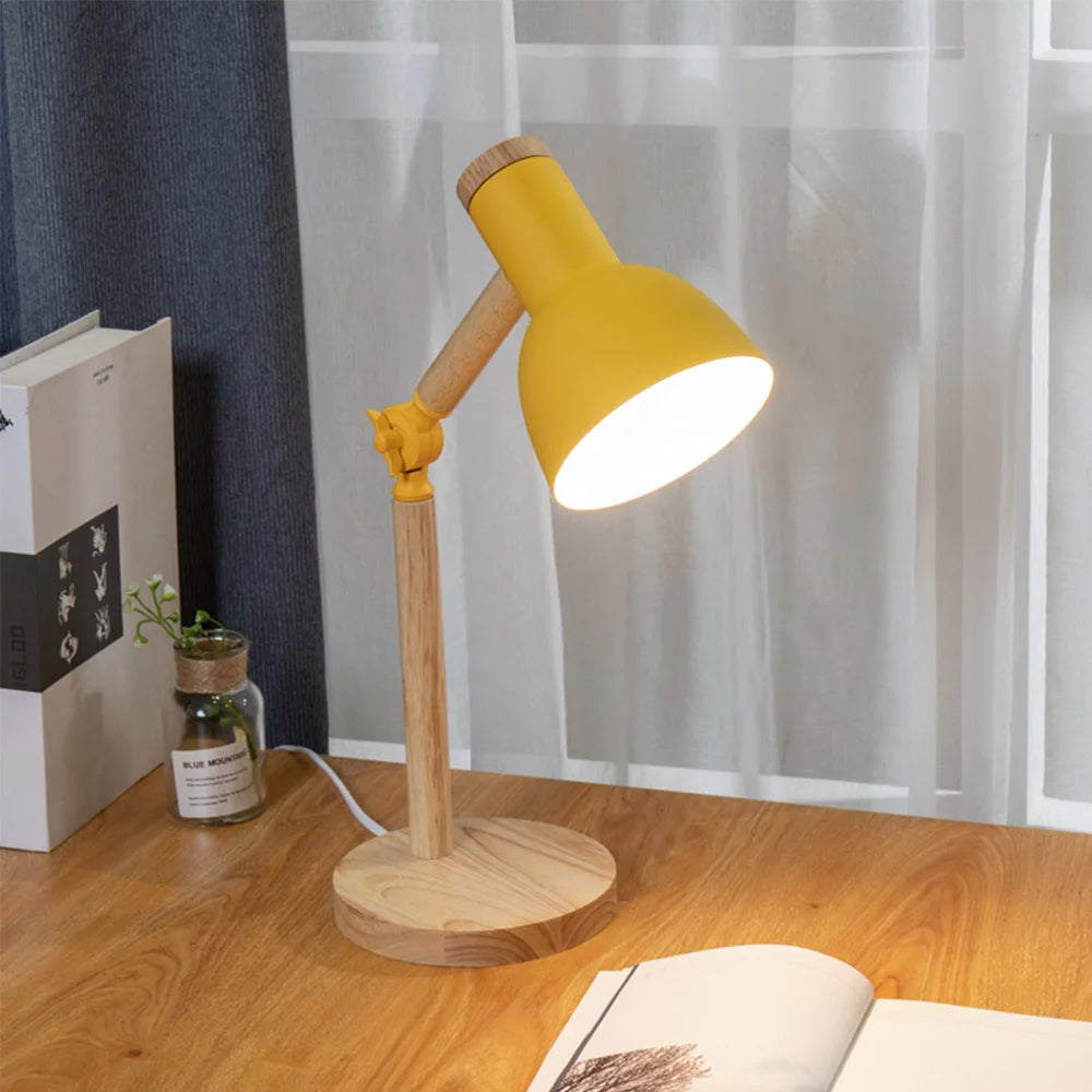 Nordic Collection | Wooden Desk Lamp with Adjustable Head & Eye-Friendly Light | Modern Table Lamp for Study and Relaxation 5