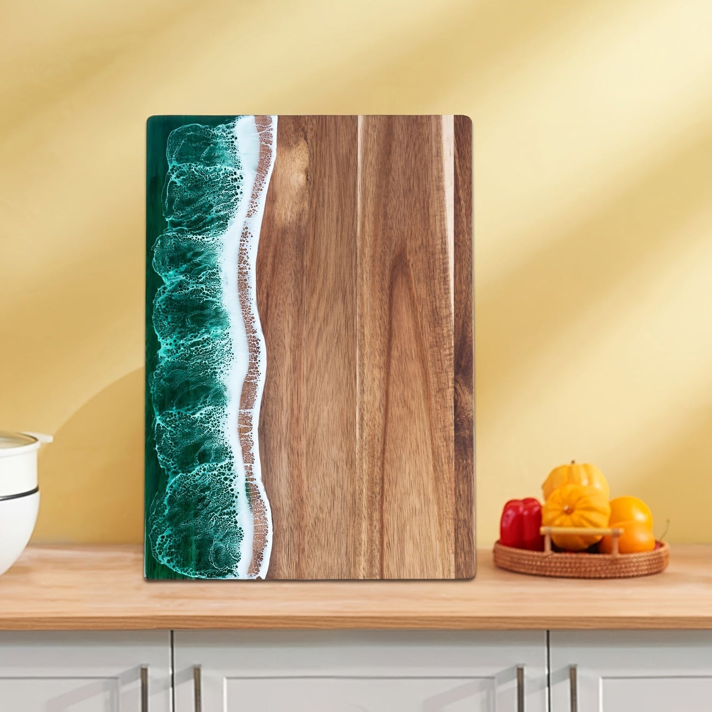 Ocean Wave | Acacia Wood Cutting Board with Resin Inlay | Versatile Chopping & Serving Essential 1