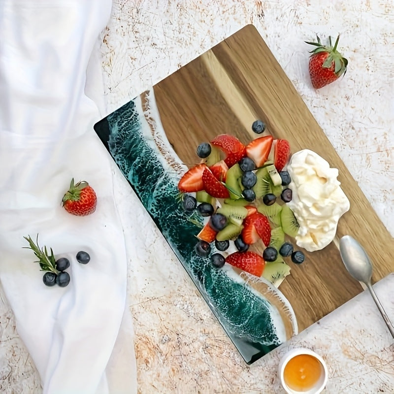 Ocean Wave | Acacia Wood Cutting Board with Resin Inlay | Versatile Chopping & Serving Essential 2