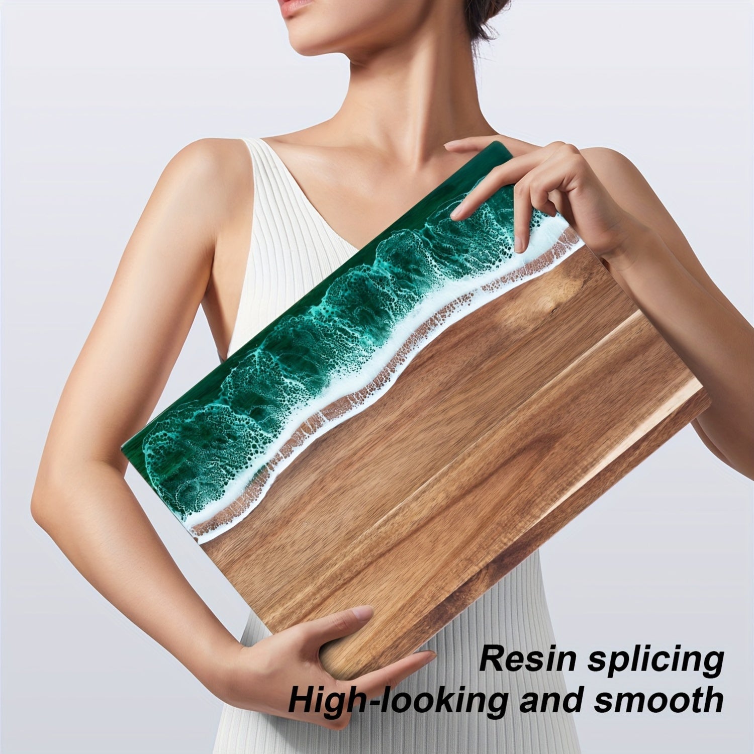 Ocean Wave | Acacia Wood Cutting Board with Resin Inlay | Versatile Chopping & Serving Essential 4