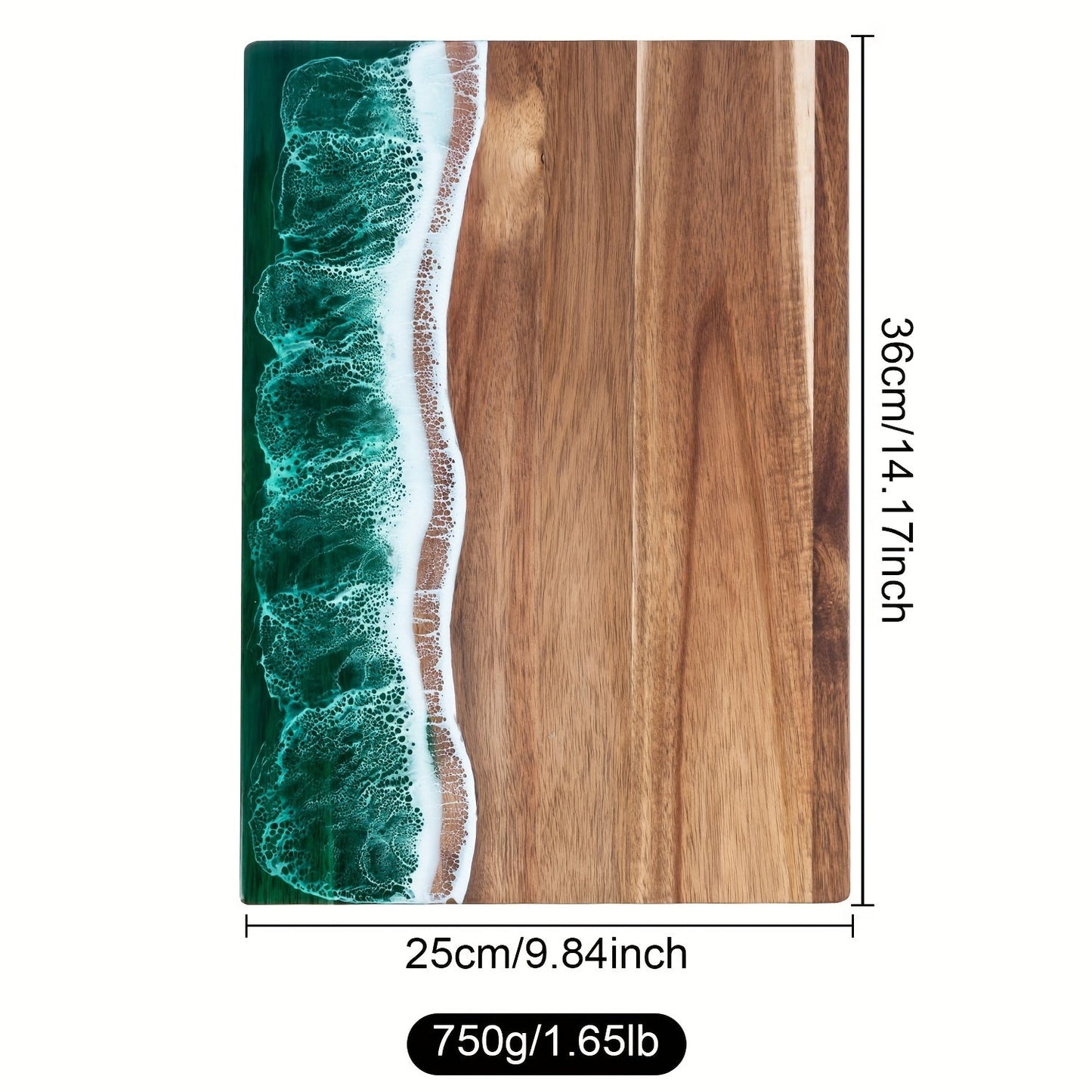Ocean Wave | Acacia Wood Cutting Board with Resin Inlay | Versatile Chopping & Serving Essential 5