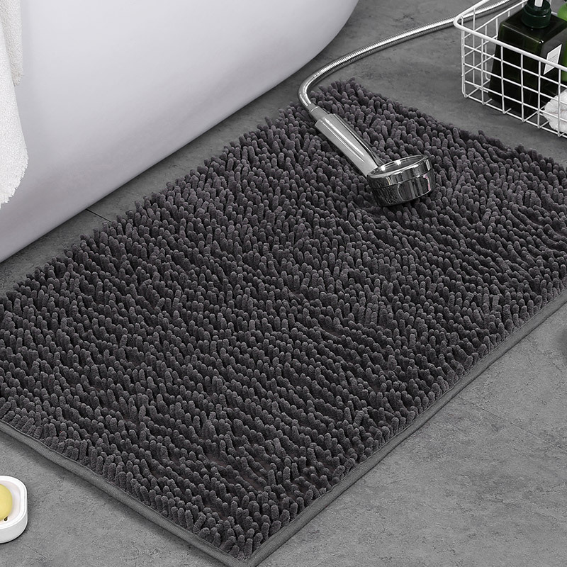 Plush Chenille Bath Mat | Non-Slip Absorbent Bathroom Mat for Comfort 1