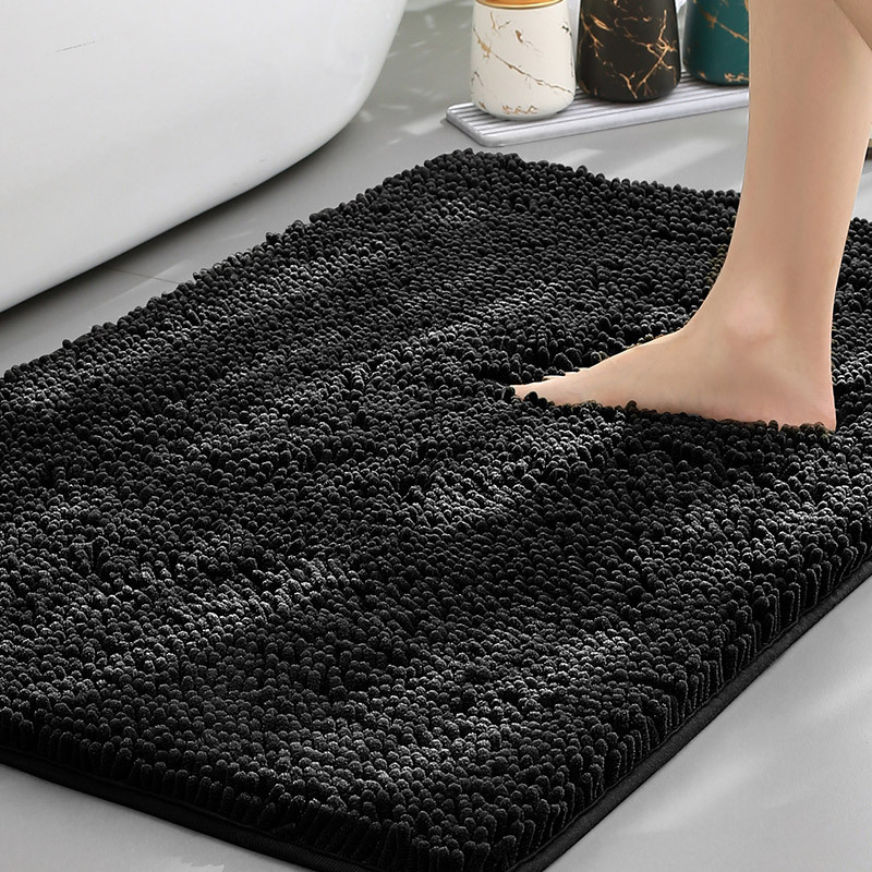 Plush Chenille Bath Mat | Non-Slip Absorbent Bathroom Mat for Comfort 2