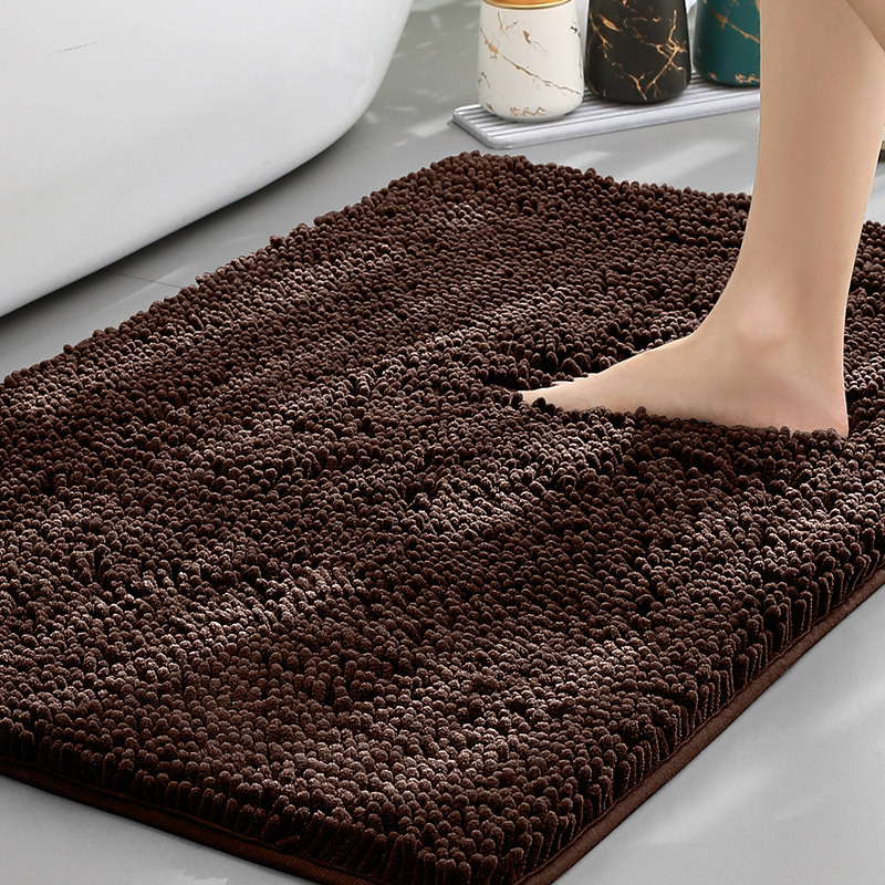 Plush Chenille Bath Mat | Non-Slip Absorbent Bathroom Mat for Comfort 6