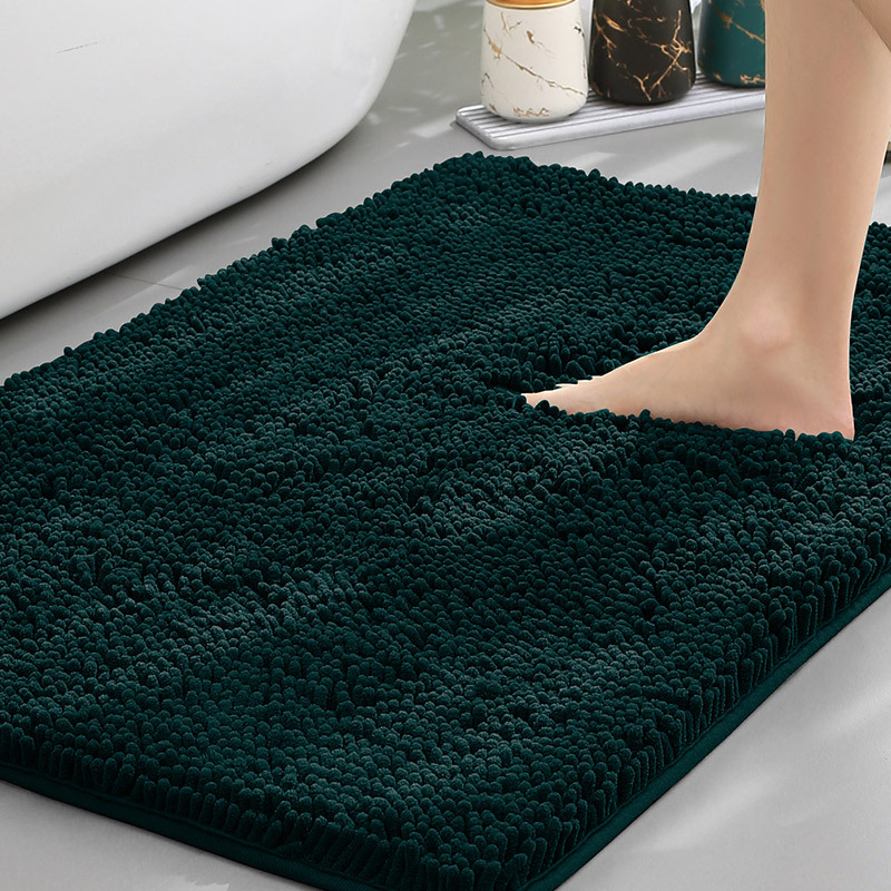 Plush Chenille Bath Mat | Non-Slip Absorbent Bathroom Mat for Comfort 7