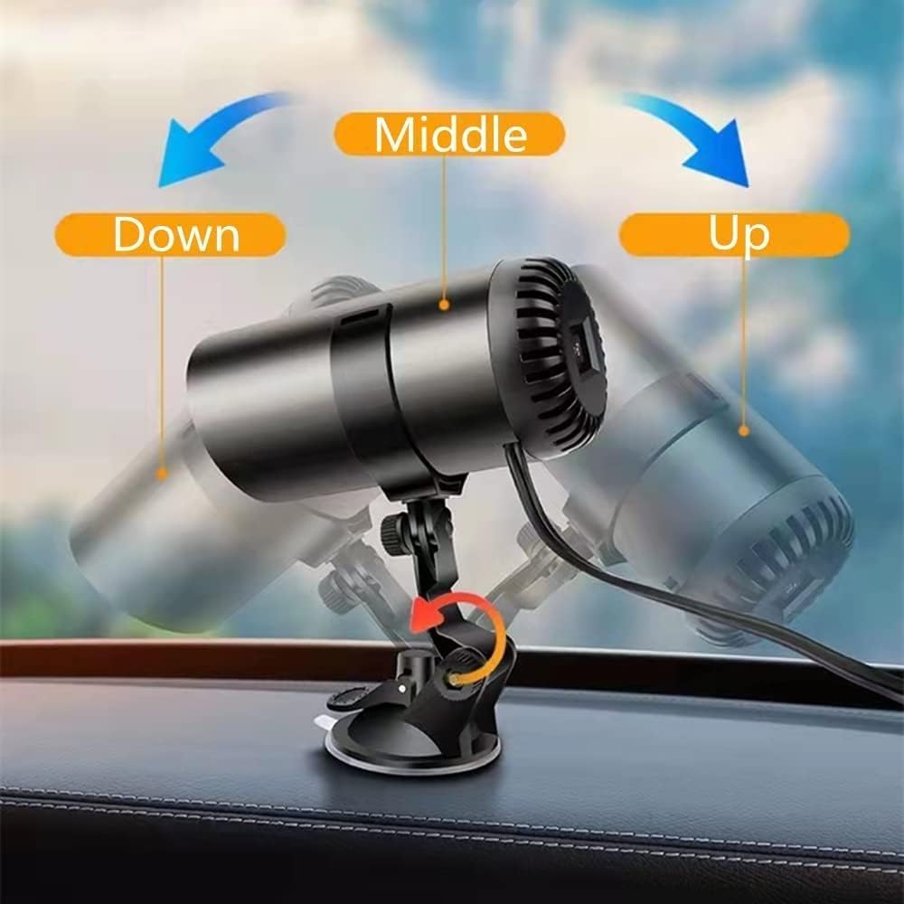 Portable Auto Heater | 12 Volt DC Heater with Adjustable Head | Fast Windshield Defroster for Winter Comfort 2