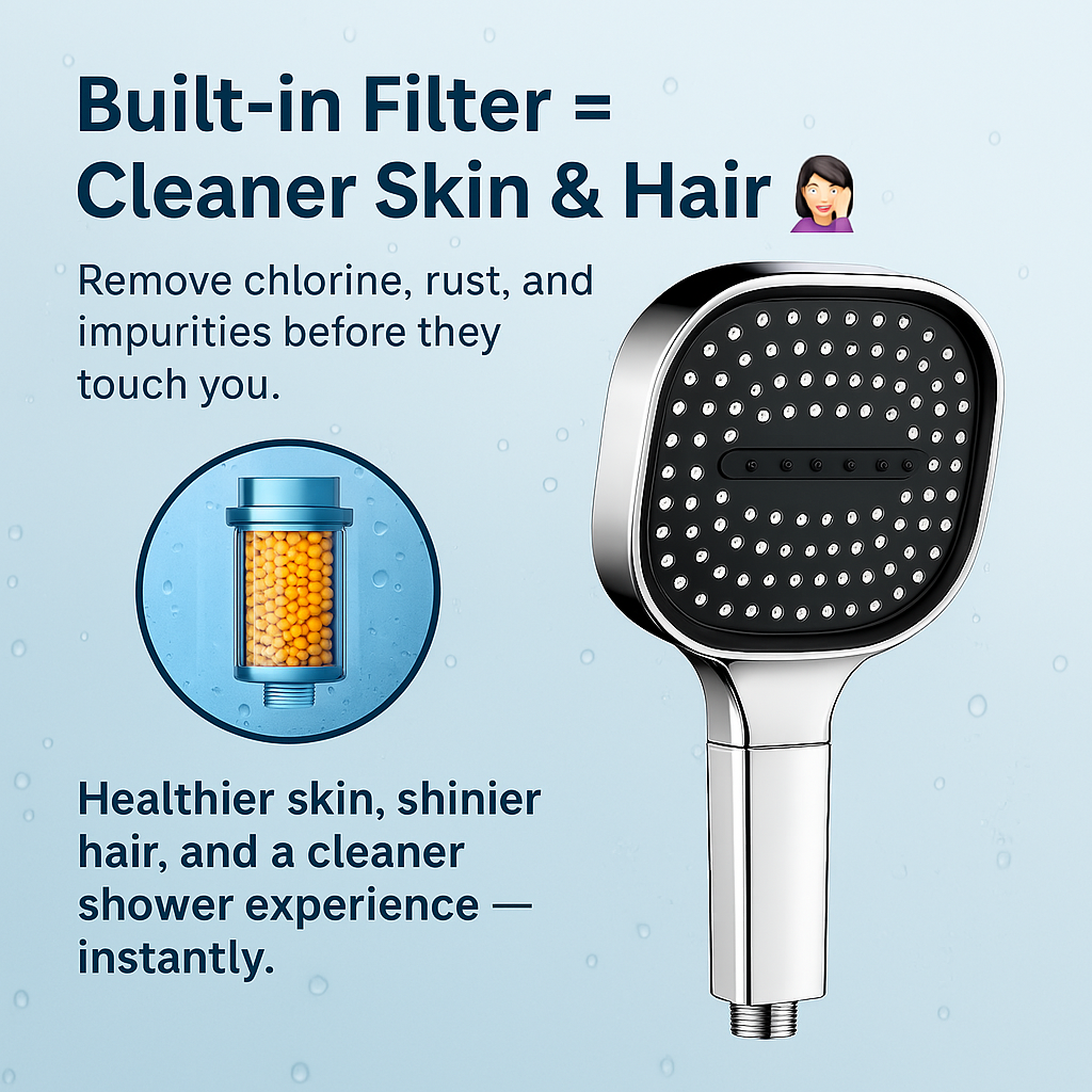 Premium | High Pressure Shower Head with Turbo Boost Technology | Filtered for Healthier Skin and Hair 5