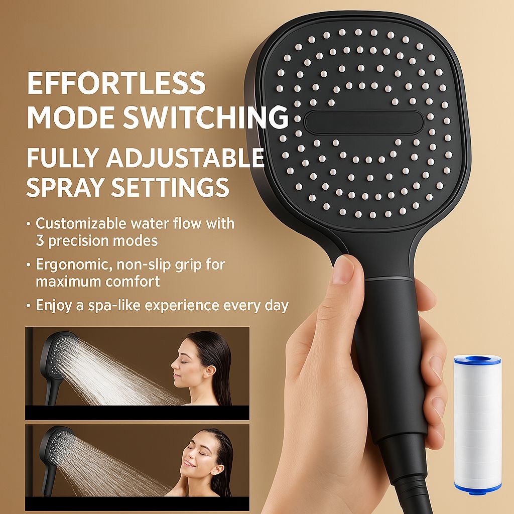 Premium | High Pressure Shower Head with Turbo Boost Technology | Filtered for Healthier Skin and Hair 8