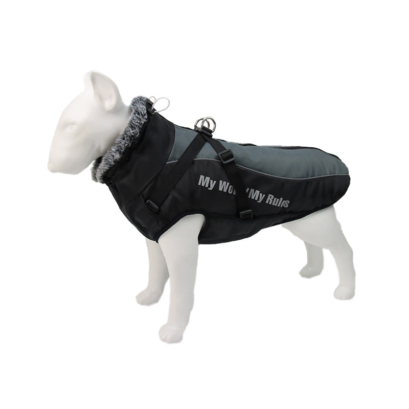 Reflective Dog Jacket | Waterproof Dog Coat with Built-in Harness | Enhanced Safety for Outdoor Adventures 0