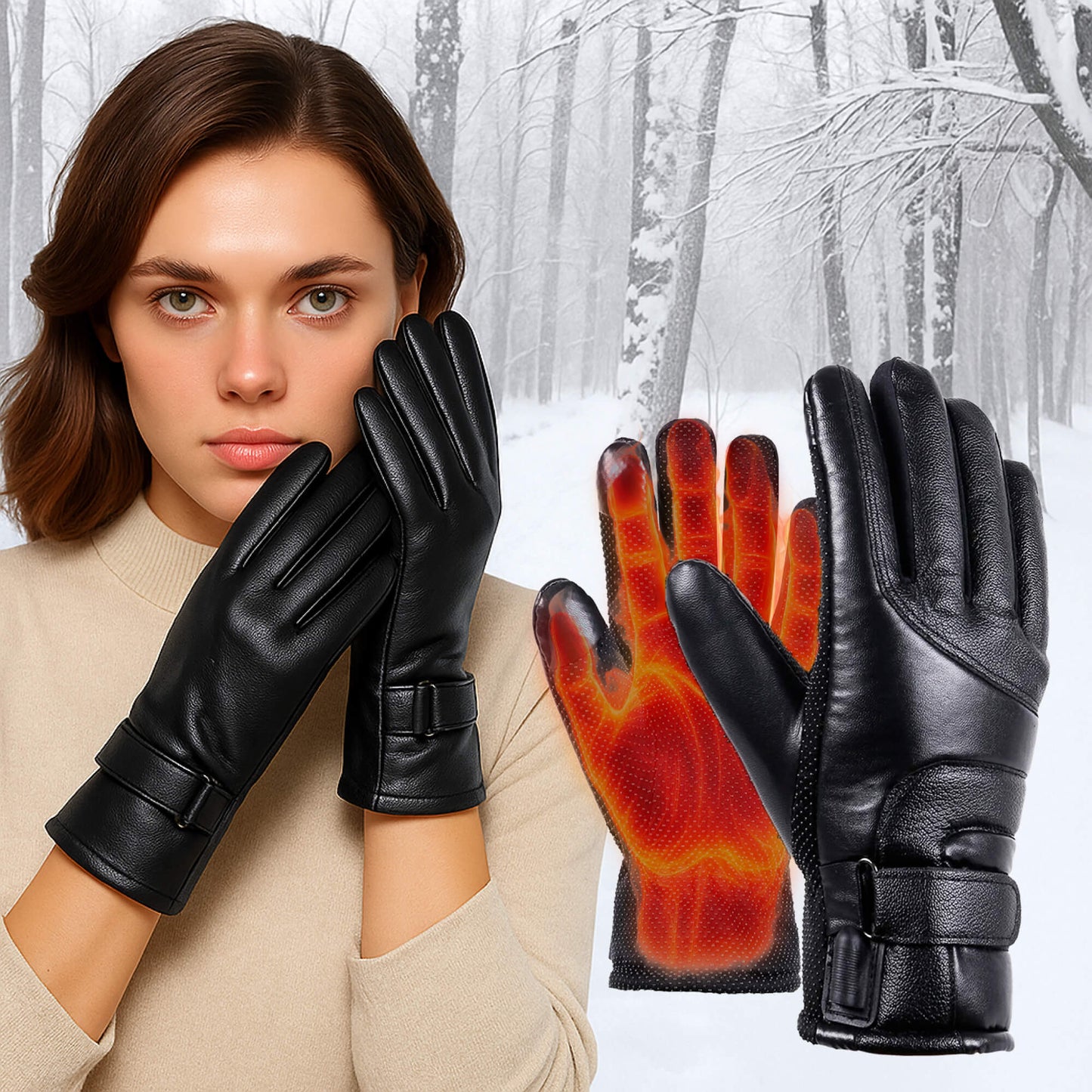 Thermal Collection | Heated Gloves for Women with USB Rechargeable Design | Waterproof & Touch Screen Compatible for Ultimate Warmth 0