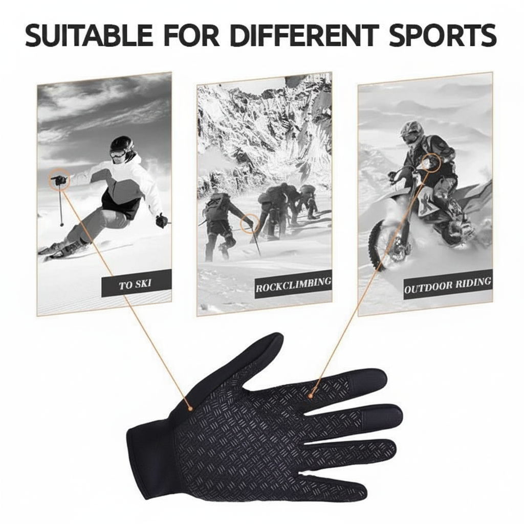 Thermal Winter Gloves | Touchscreen Full Finger Design with Windproof Protection for Ultimate Cold Weather Comfort 4