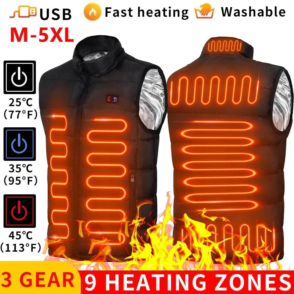ThermoVenture | Heated Jacket with 9 Heating Zones & Graphene Tech | USB-Compatible for Ultimate Outdoor Comfort 1