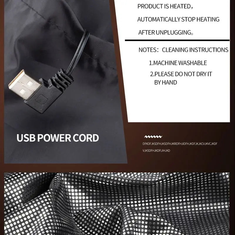 ThermoVenture | Heated Jacket with 9 Heating Zones & Graphene Tech | USB-Compatible for Ultimate Outdoor Comfort 3