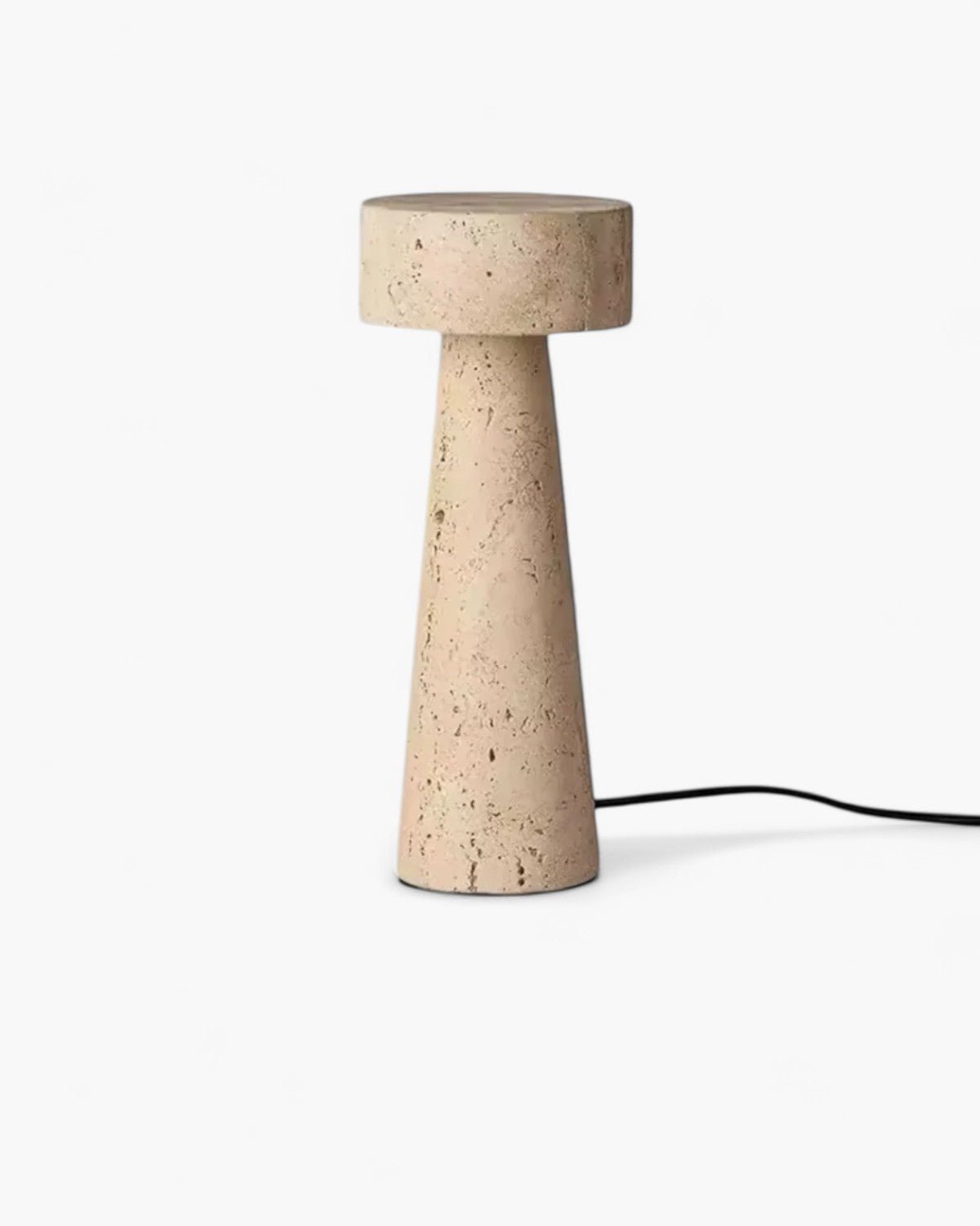 TravertineGlow | Elegant Compact Bedside Table Lamp for Cozy Ambiance 0