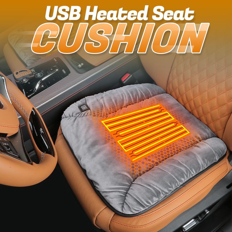 USB Heated Seat Cushion with Quick Heating Feature | Soft Plush for Instant Warmth in Cars and Offices 0