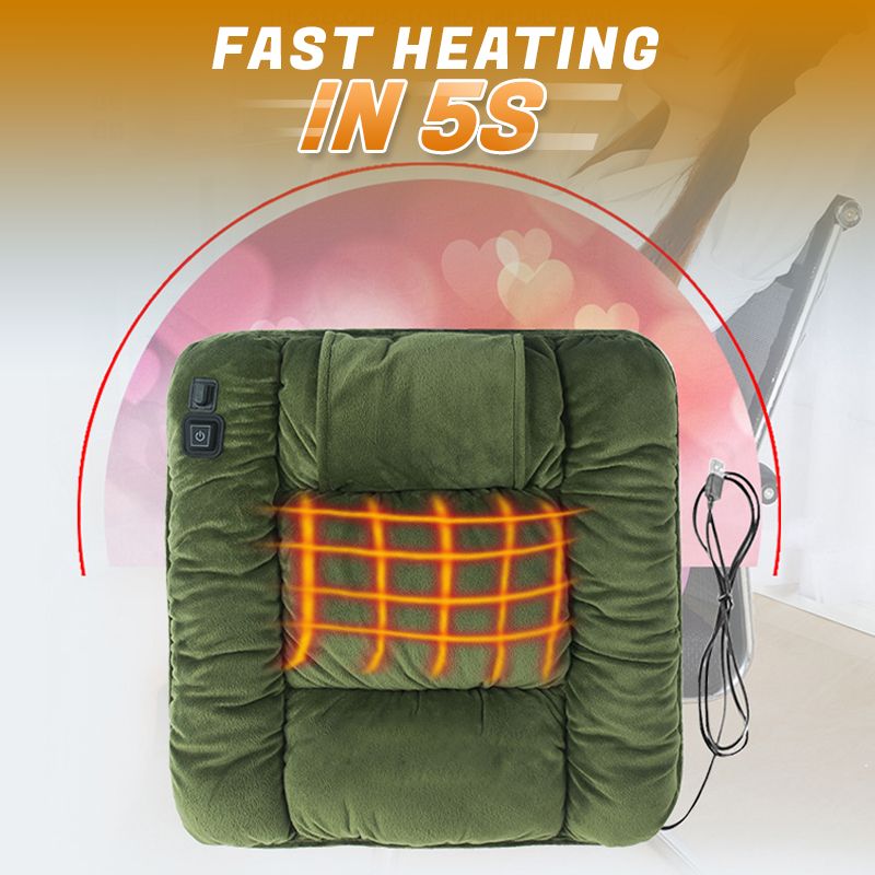 USB Heated Seat Cushion with Quick Heating Feature | Soft Plush for Instant Warmth in Cars and Offices 1