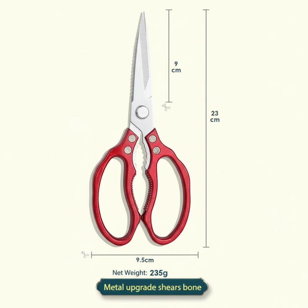 Ultimate Kitchen Scissors | Japanese Stainless Steel with Ergonomic Handle | Versatile Kitchen Shears for Effortless Cutting 6