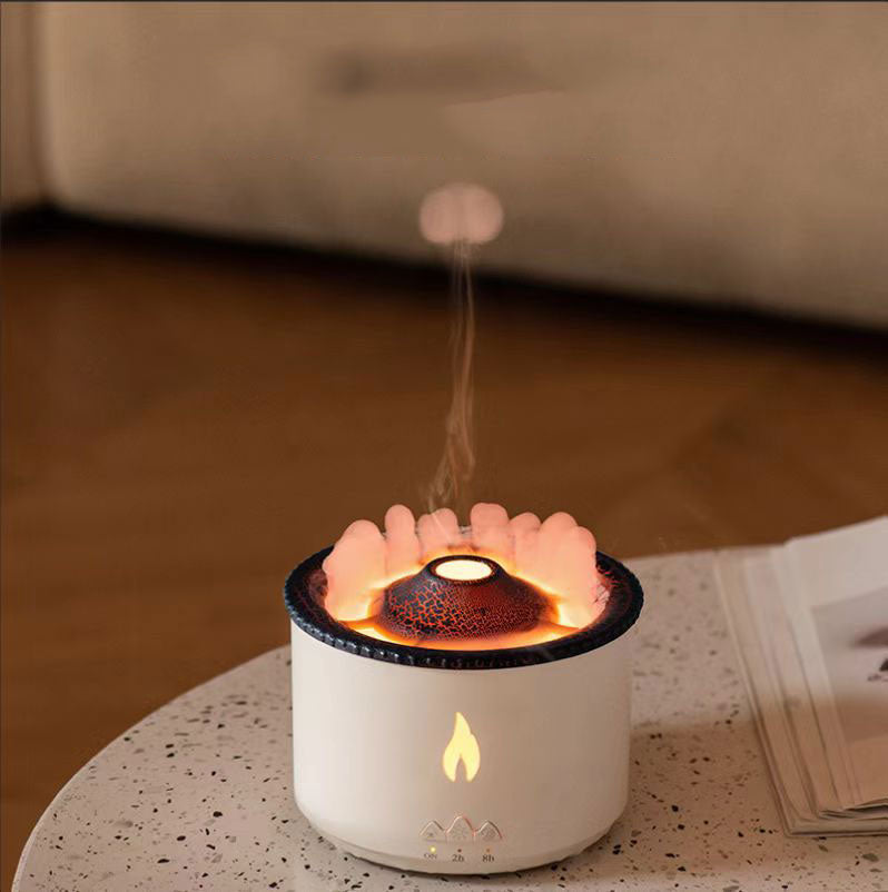 Volcano Fire | Ultrasonic Aroma Diffuser with Flame Effect & LED Lights | Stylish Humidifier for Relaxation 0