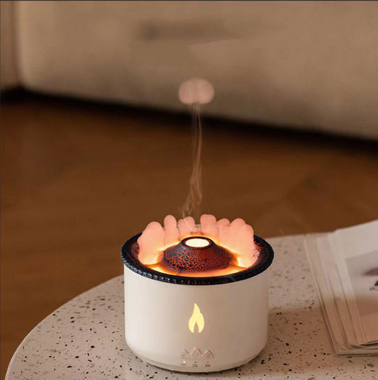 Volcano Fire | Ultrasonic Aroma Diffuser with Flame Effect & LED Lights | Stylish Humidifier for Relaxation 0