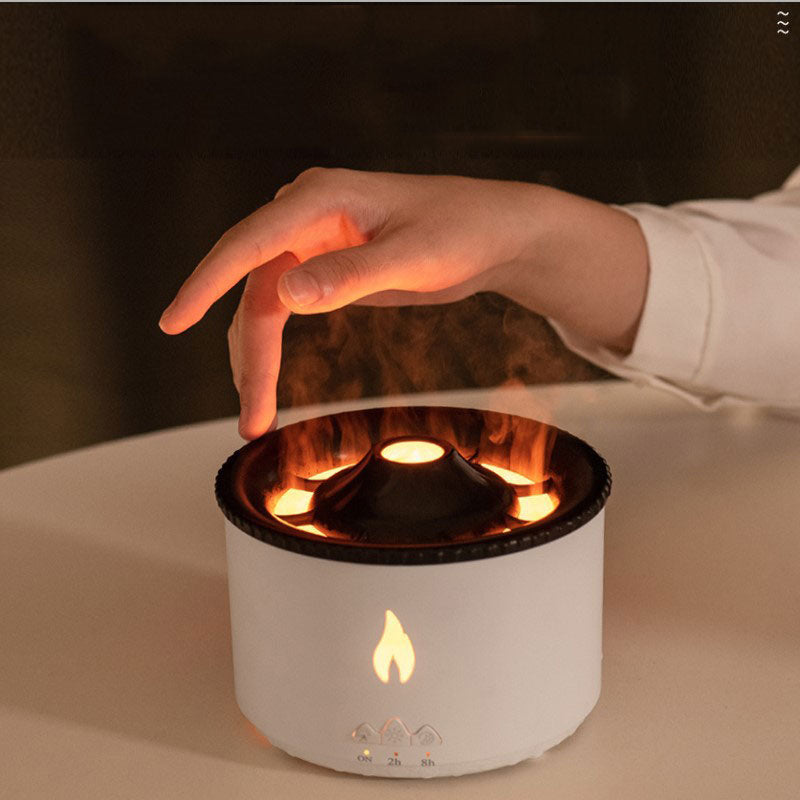 Volcano Fire | Ultrasonic Aroma Diffuser with Flame Effect & LED Lights | Stylish Humidifier for Relaxation 3