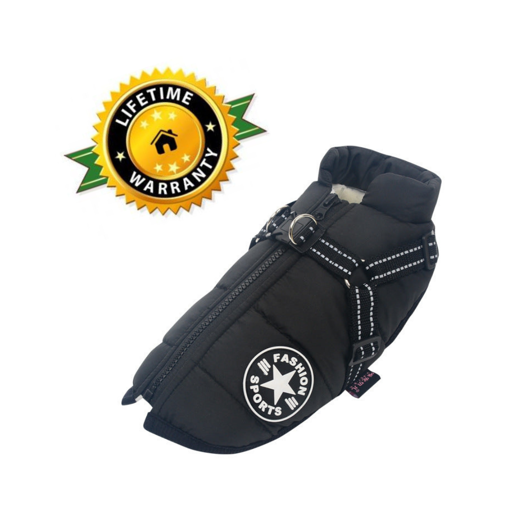 Winter Dog Jacket | Waterproof Dog Coat with Reflective Harness | Adjustable Fit for Comfort and Warmth 0
